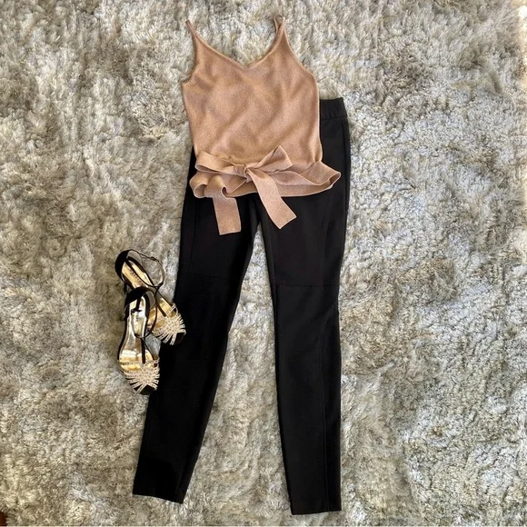 Express Pink Shimmer Sleeveless Top with Tie Size Small - Picture 4 of 7